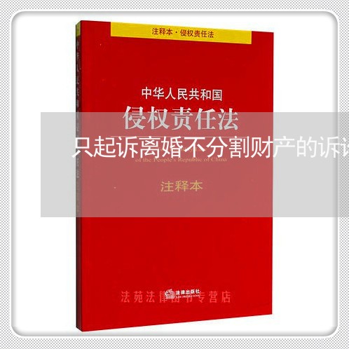 只起诉离婚不分割财产的诉讼书