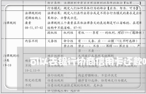 可以去银行协商信用卡还款吗/2023022782915