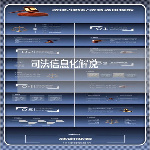 司法信息化解说 司法信息化解说