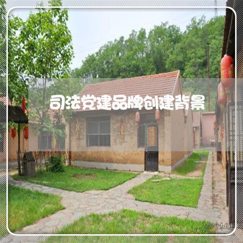 司法党建品牌创建背景 司法党建品牌创建背景