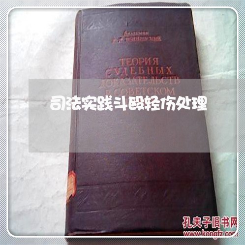 司法实践斗殴轻伤处理