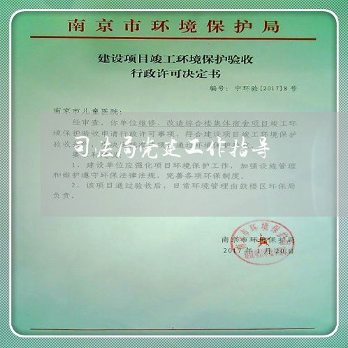 司法局党建工作指导