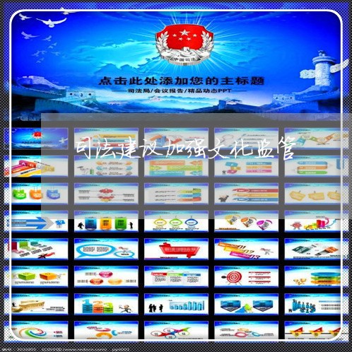 司法建议加强文化监管 司法建议加强文化监管