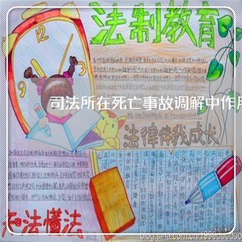 司法所在死亡事故调解中作用