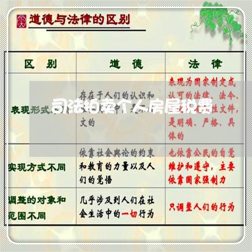 司法拍卖个人房屋税费 司法拍卖个人房屋税费