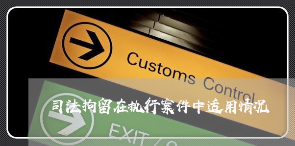 司法拘留在执行案件中适用情况 司法拘留在执行案件中适用情况