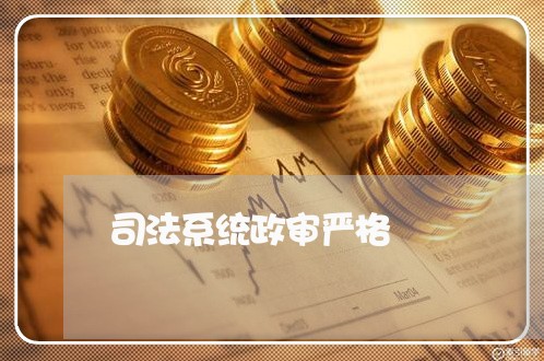 司法系统政审严格 司法系统政审严格