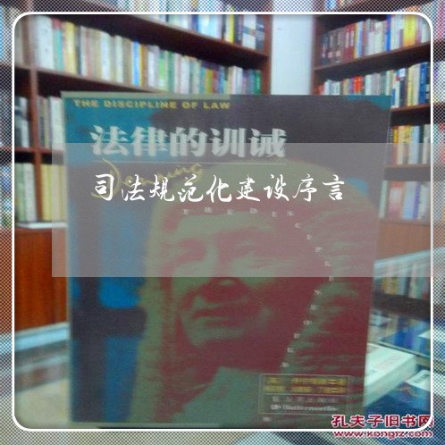 司法规范化建设序言