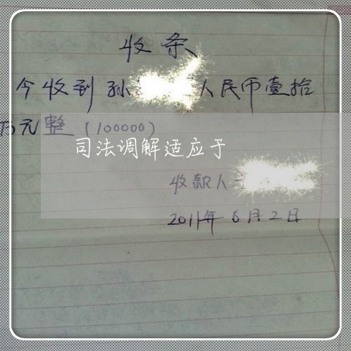 司法调解适应于 司法调解适应于