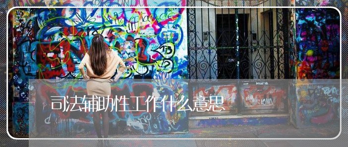 司法辅助性工作什么意思 司法辅助性工作什么意思