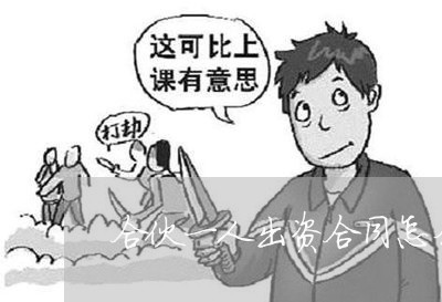合伙一人出资合同怎么写/2023042331695