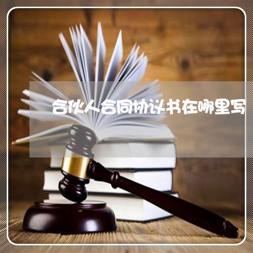 合伙人合同协议书在哪里写/2023060816262