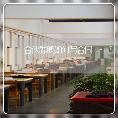 合伙养鹅如何写合同/2023041100592