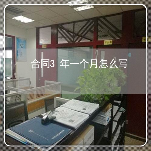 合同3年一个月怎么写/2023061848079