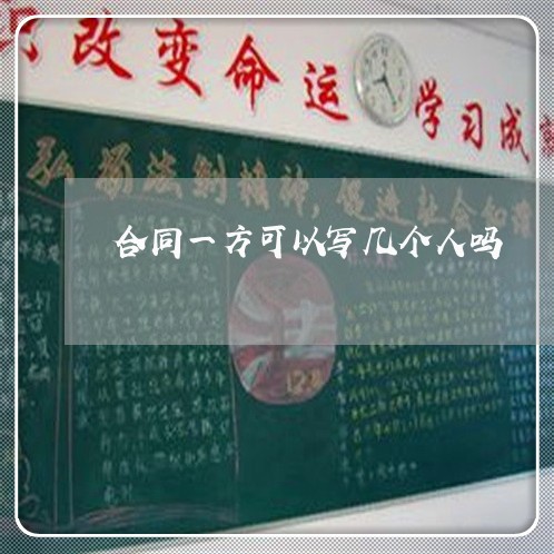 合同一方可以写几个人吗/2023061652603