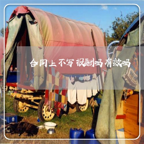 合同上不写报酬吗有效吗/2023041438270 合同上不写报酬吗有效吗/2023041438270