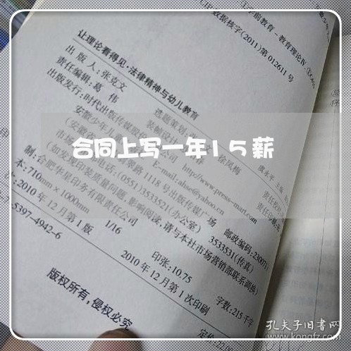 合同上写一年15薪/2023042492617