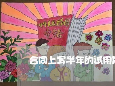 合同上写半年的试用期/2023041670572