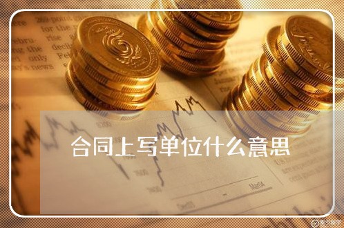 合同上写单位什么意思/2023022654060