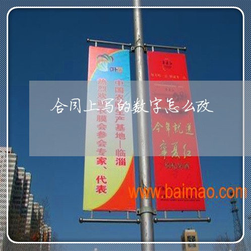 合同上写的数字怎么改/2023042380814 合同上写的数字怎么改/2023042380814