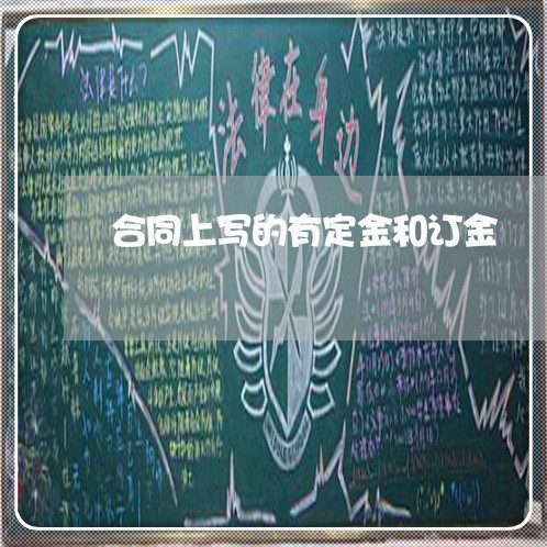 合同上写的有定金和订金/2023041582827 合同上写的有定金和订金/2023041582827