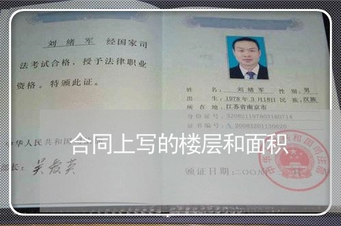 合同上写的楼层和面积/2023040967491