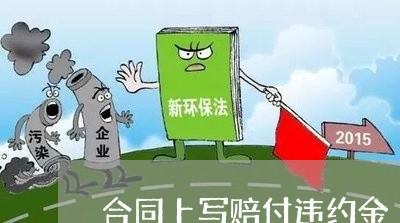 合同上写赔付违约金/2023022683169