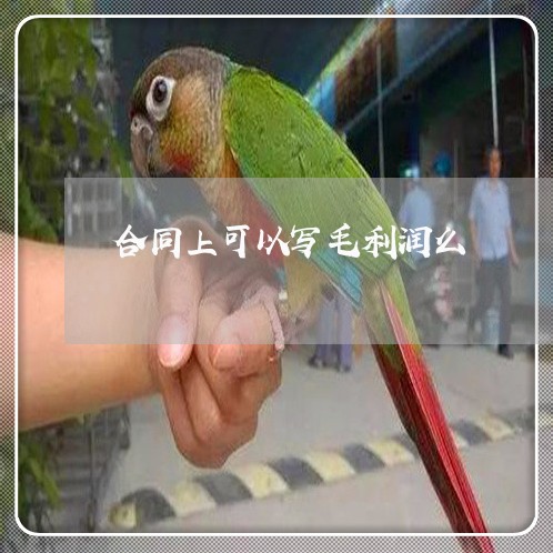 合同上可以写毛利润么/2023040378583 合同上可以写毛利润么/2023040378583