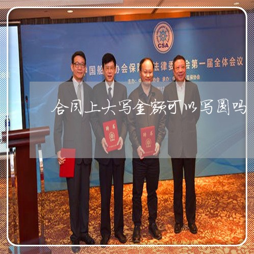 合同上大写金额可以写圆吗/2023042349179