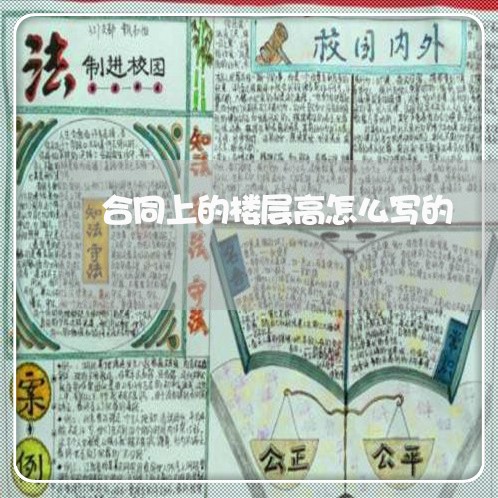 合同上的楼层高怎么写的/2023042322515