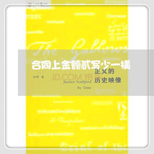 合同上金额贰写少一横/2023060802616