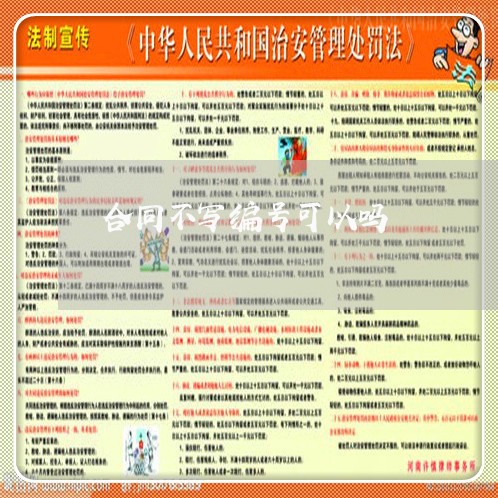 合同不写编号可以吗/2023011627047 合同不写编号可以吗/2023011627047