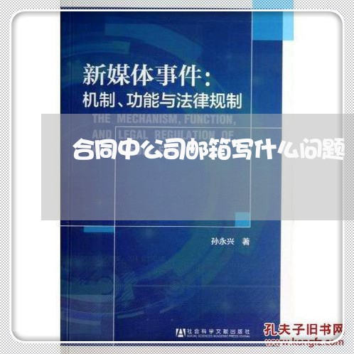 合同中公司邮箱写什么问题/2023042340392 合同中公司邮箱写什么问题/2023042340392