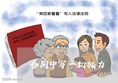 合同中写一切权力/2023040176837 合同中写一切权力/2023040176837