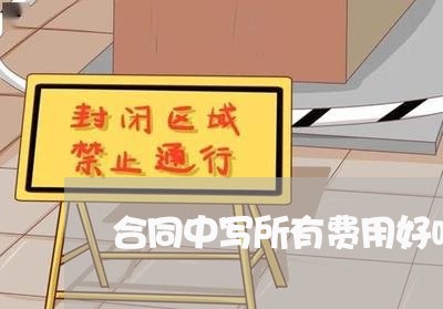 合同中写所有费用好吗/2023041065825