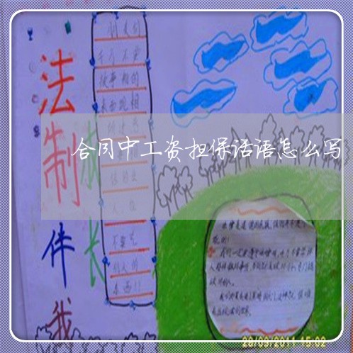 合同中工资担保话语怎么写/2023022671492