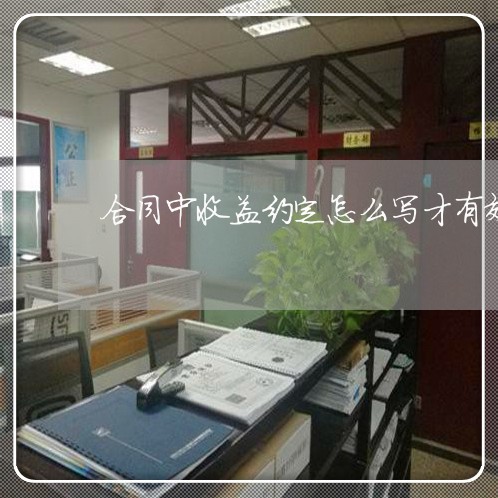 合同中收益约定怎么写才有效/2023041344048 合同中收益约定怎么写才有效/2023041344048