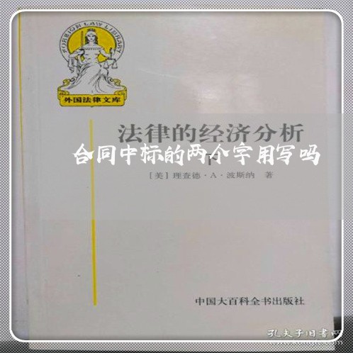 合同中标的两个字用写吗/2023061586049