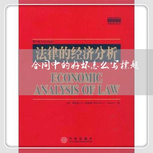 合同中的好坏怎么写标题/2023022703625