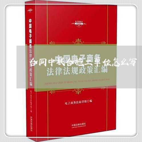 合同中联合施工单位怎么写/2023041351394 合同中联合施工单位怎么写/2023041351394