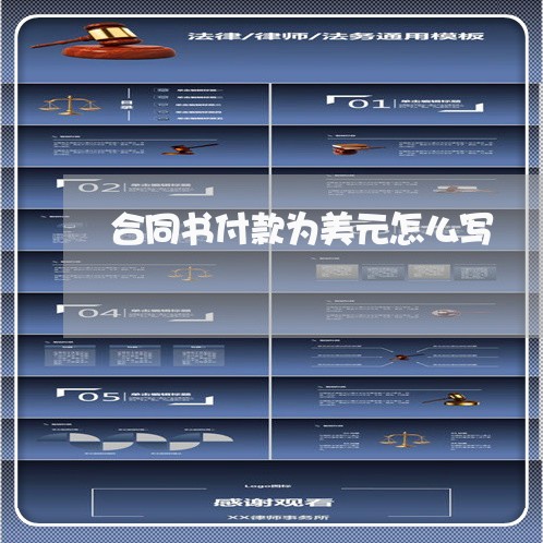 合同书付款为美元怎么写/2023041737158 合同书付款为美元怎么写/2023041737158
