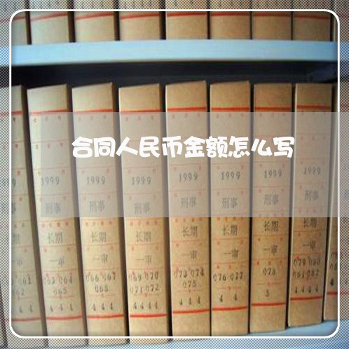 合同人民币金额怎么写/2023041649360