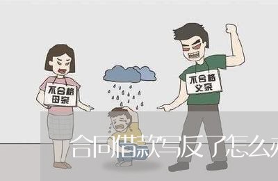 合同借款写反了怎么办/2023041164630 合同借款写反了怎么办/2023041164630