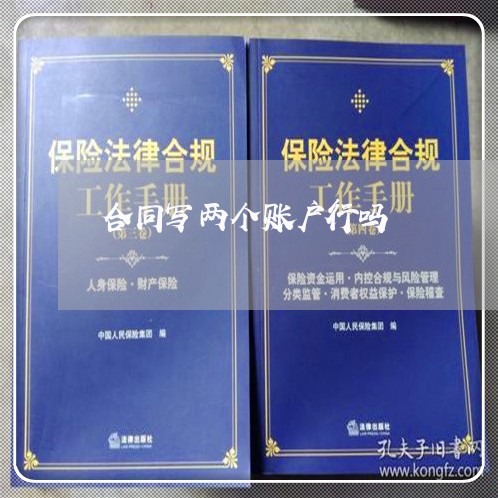 合同写两个账户行吗/2023022625948 合同写两个账户行吗/2023022625948