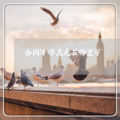合同写作废是在哪里写/2023022626230