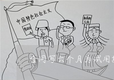 合同写六个月为试用期/2023061617358