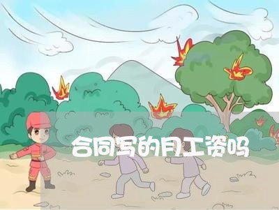 合同写的月工资吗/2023041194826 合同写的月工资吗/2023041194826
