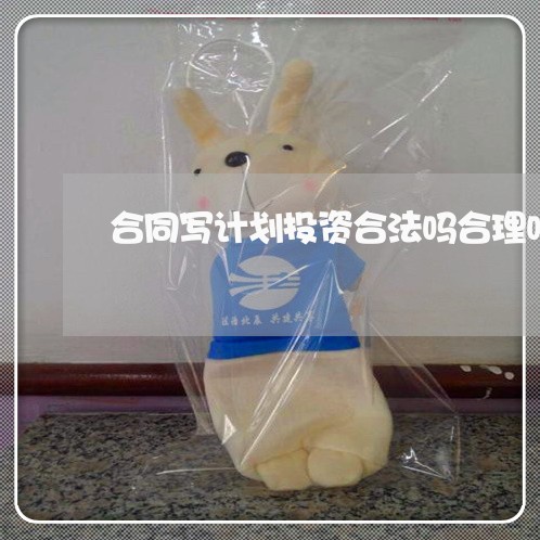 合同写计划投资合法吗合理吗/2023041750713 合同写计划投资合法吗合理吗/2023041750713