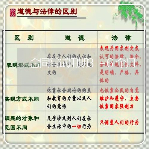 合同写试用期3-6个月/2023061505038 合同写试用期3-6个月/2023061505038