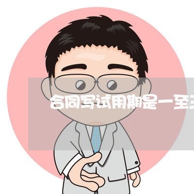 合同写试用期是一至三个月/2023061659593